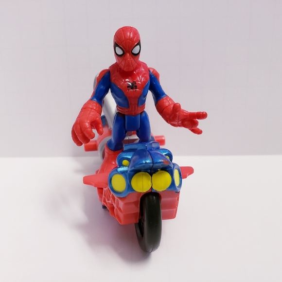 Imaginext Spiderman Stunt Buggy Motorcycle & Super Hero Action Figure Toy Lot - Picture 10 of 12